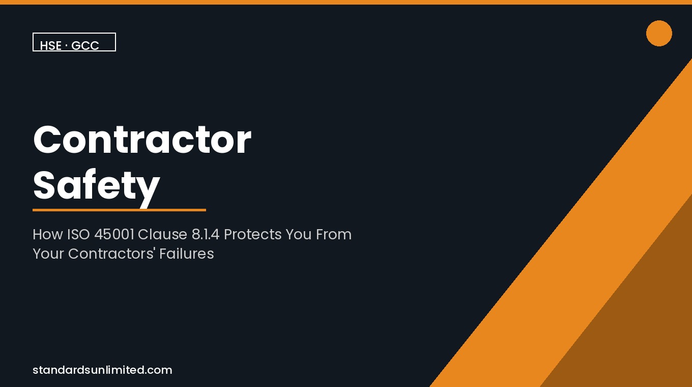 contractor safety ISO 45001 clause 8.1.4 management guide