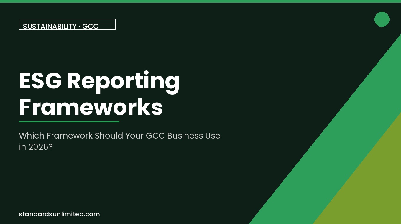 ESG reporting framework GCC comparison guide for 2026