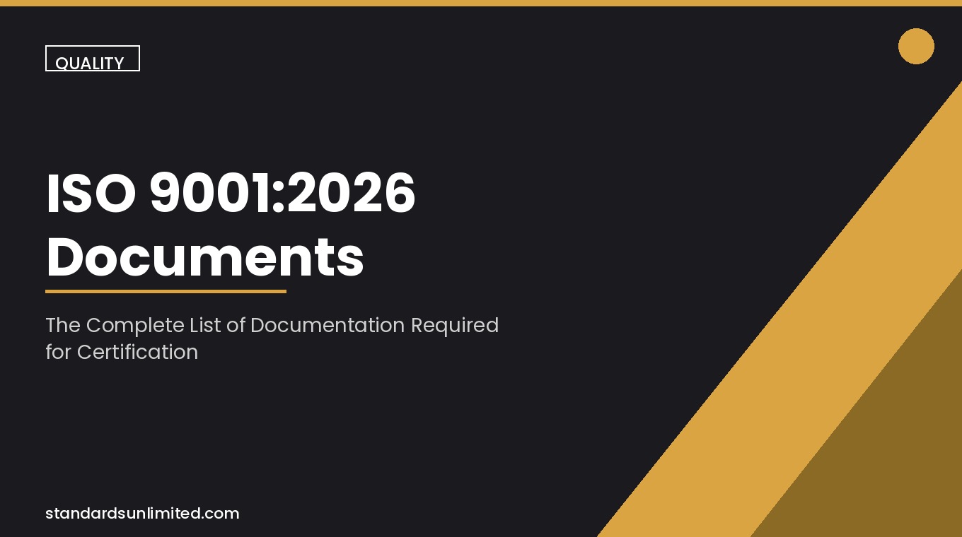 ISO 9001 documentation required for 2026 certification complete list