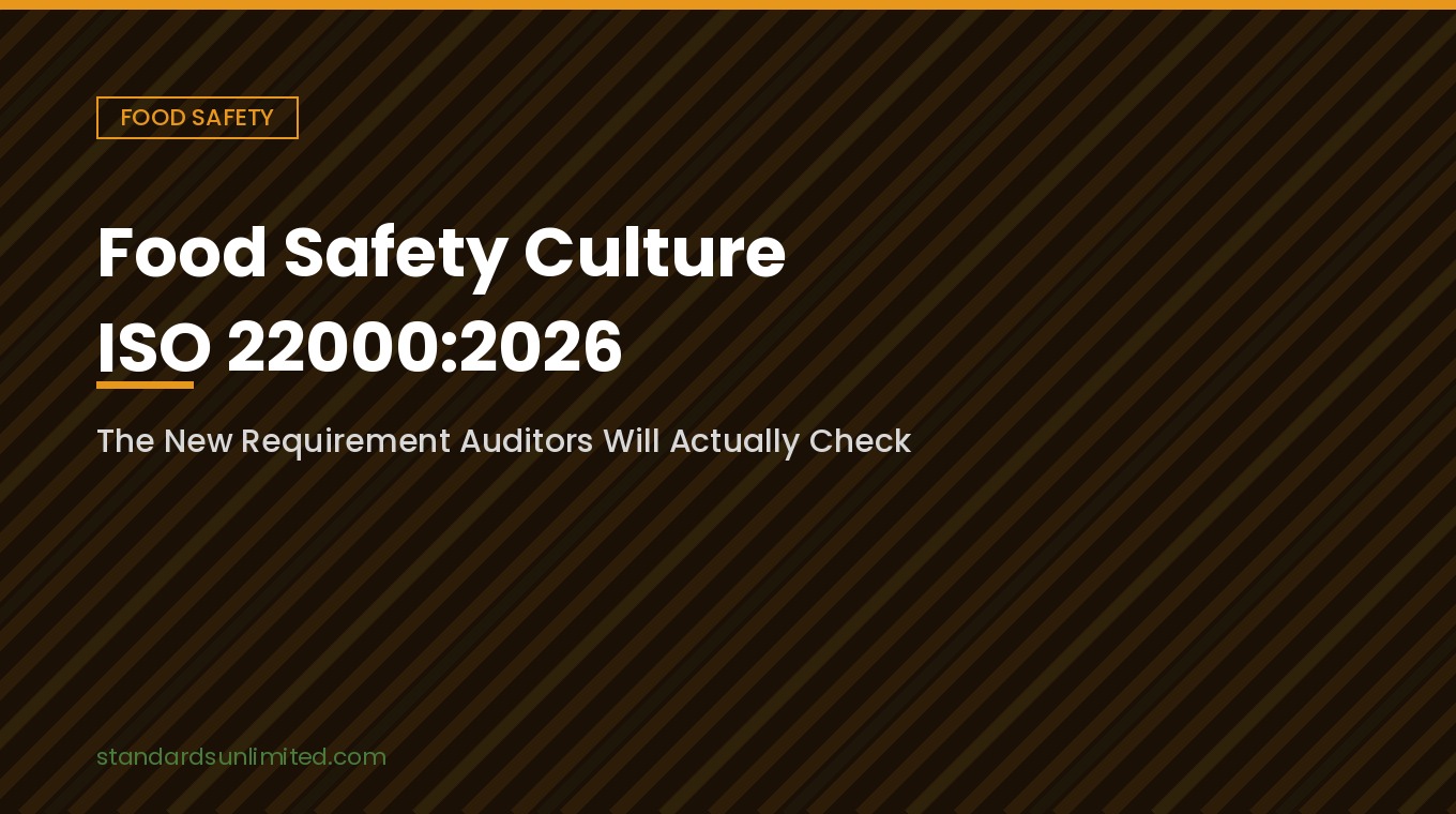 food safety culture ISO 22000 2026 requirement for food businesses